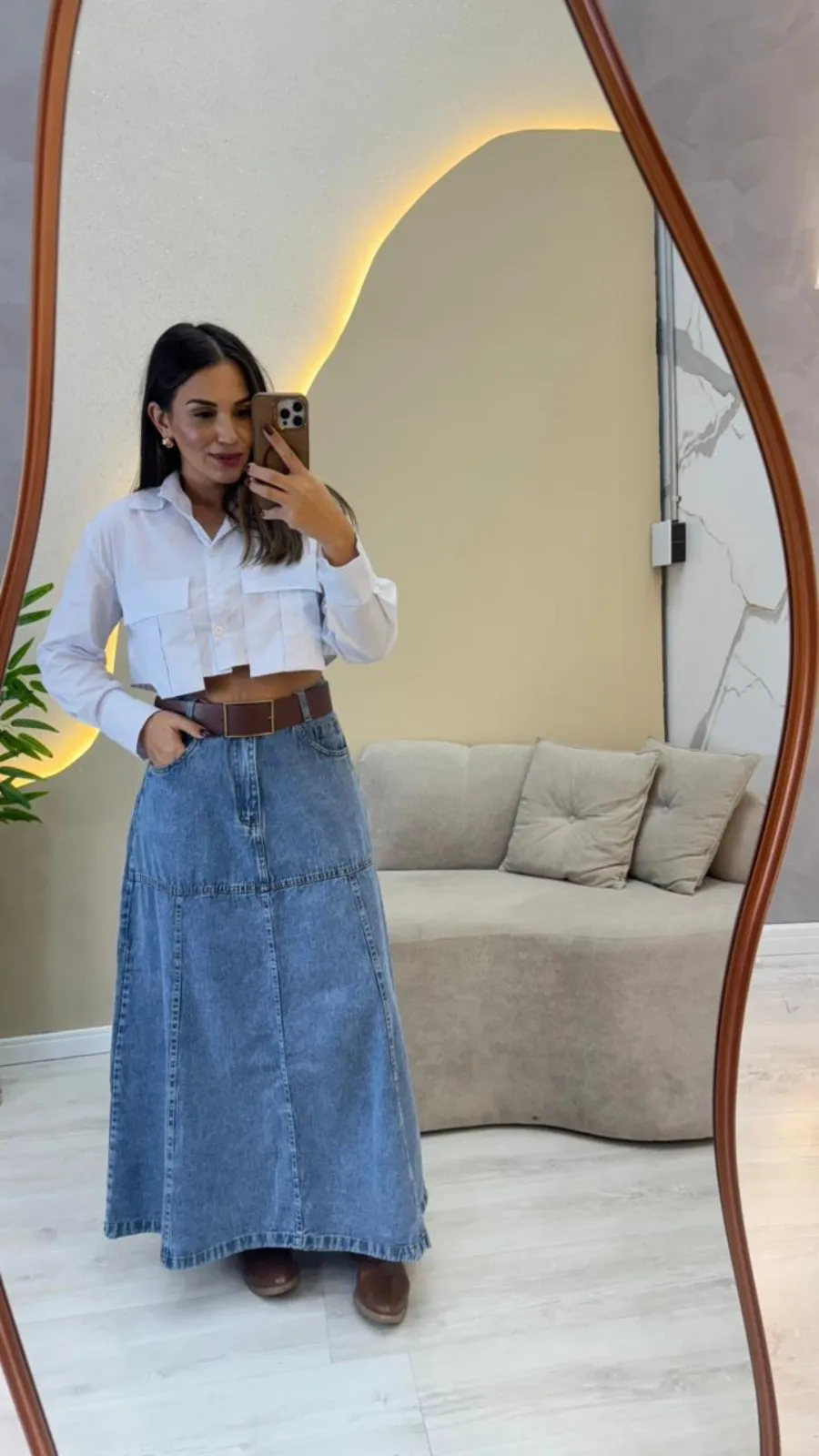 Camisa Cropped bolsos