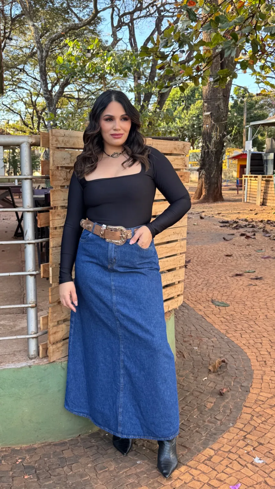 saia jeans longa - alternate