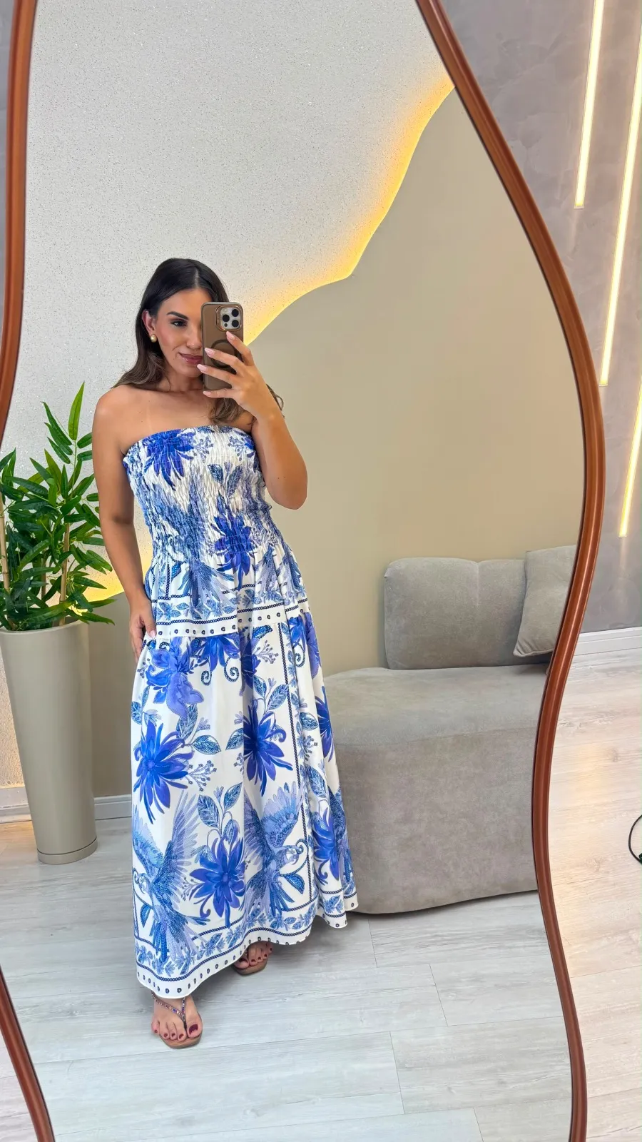 Imagem principal de Vestido longo estampado