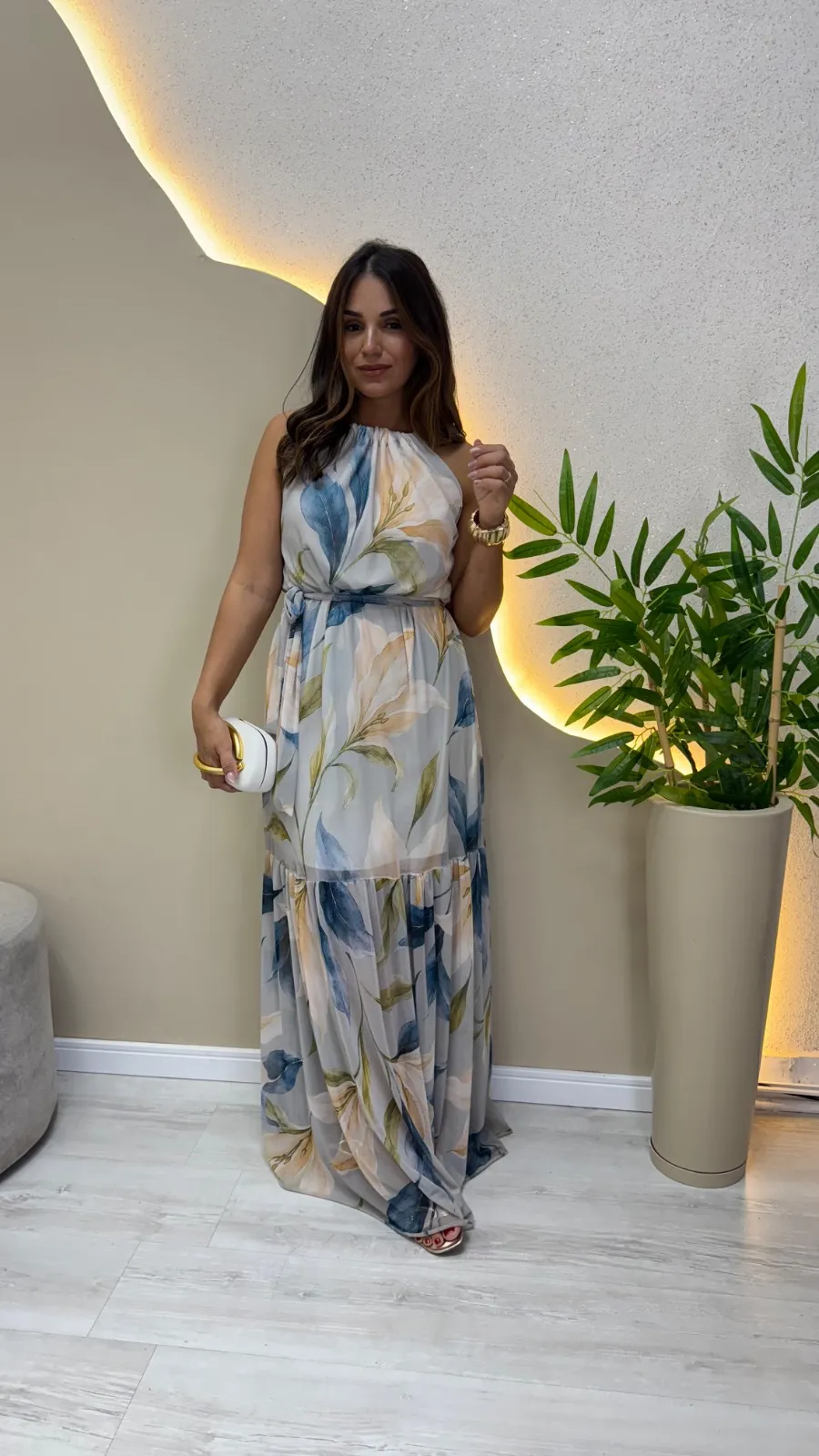 Imagem secundária de Vestido longo floral tule