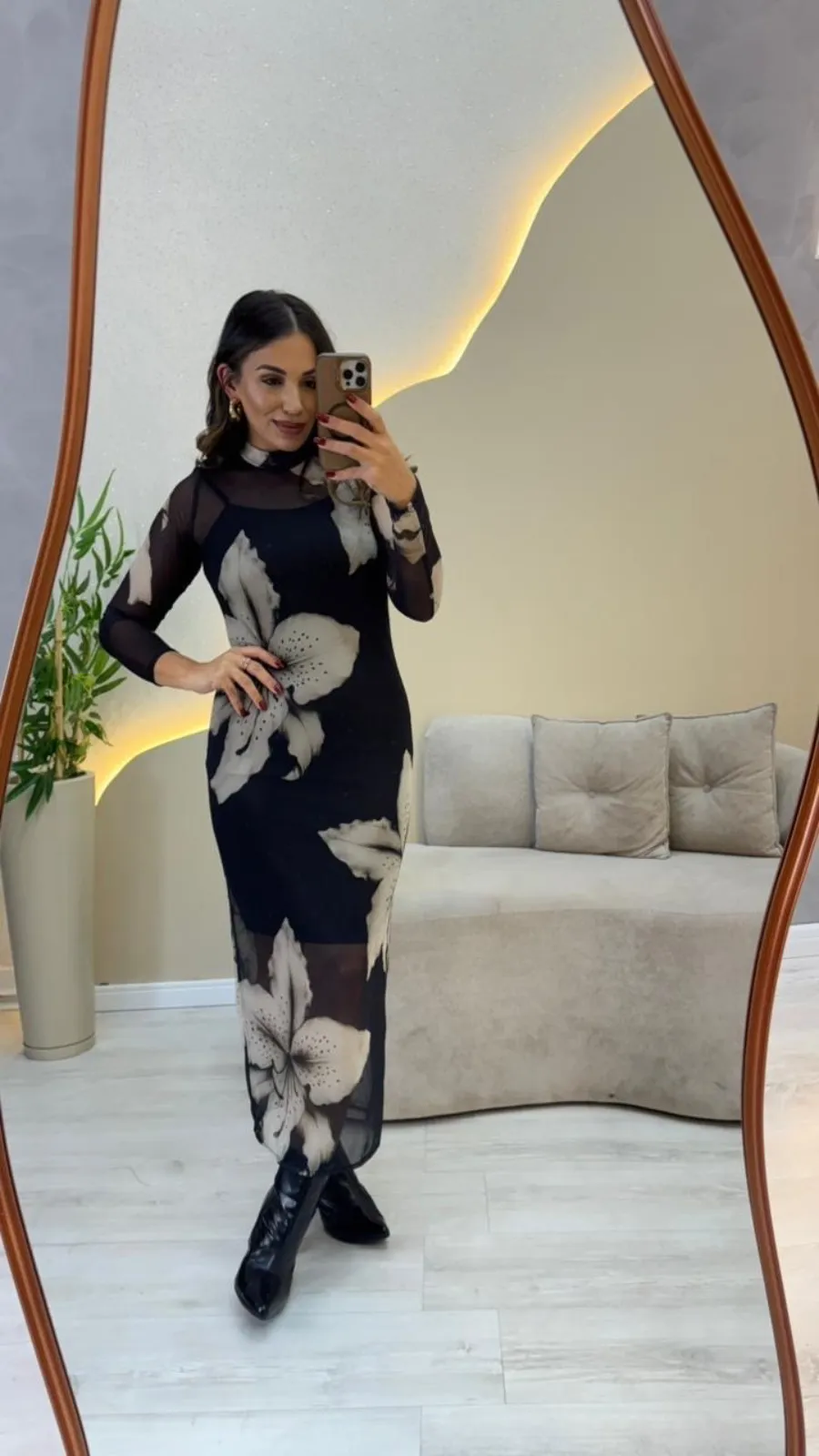 Vestido longo tule