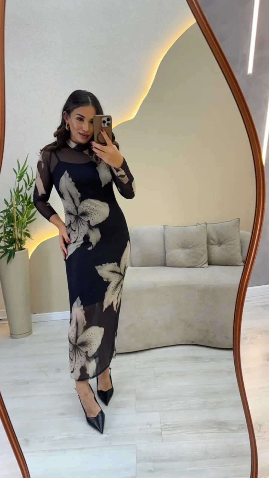 Vestido longo tule