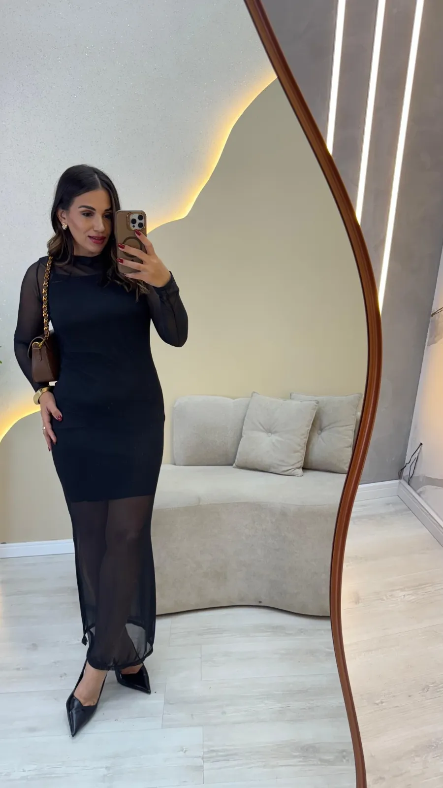 Vestido longo tule